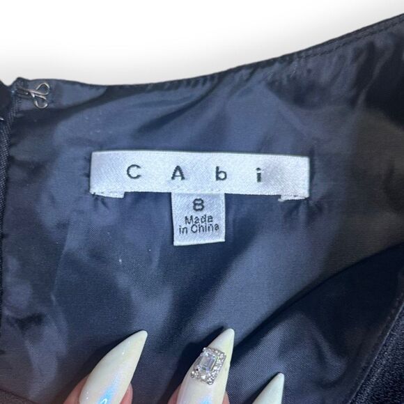 CABI Women’s Black Sleeveless Empire Waist Pleated Flapper Dress Size 8 Style #2 - Picture 4 of 7